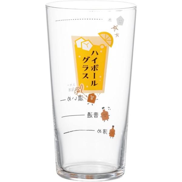ハイボールグラス 目安つき クリア 400ml 1個