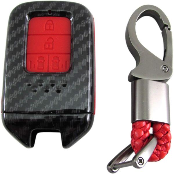 BRIGHTZ ステップワゴン RP カーボン調スマートキーケース 赤 KEY-CASE-035 R...