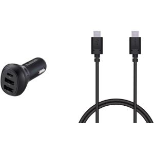 Type-Cケーブルセット エレコム シガーソケット 急速充電 USB PD対応 最大36W 3ポー...