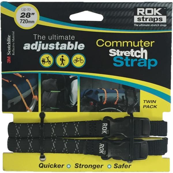 ROK straps ロックストラップ Commuter ストレッチ ストラップ ブラック リフレク...