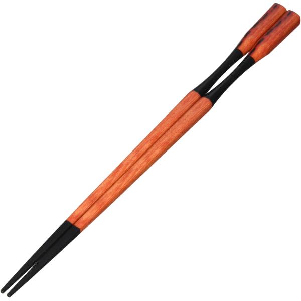 杵型多久島箸 オレンジ木目 22.5cm 食洗機乾燥機電子レンジOK ZA-412841
