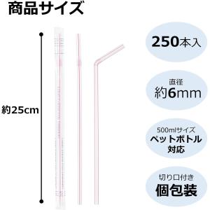 ストリックスデザイン ロング ストロー 個包装...の詳細画像1