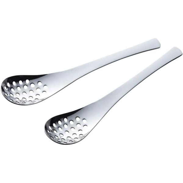 下村企販 レンゲ スプーン 穴あき 2本組 日本製 食洗機対応 全長18cm 汁を切ってすくえる ラ...