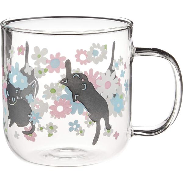 はなころび 耐熱ガラス マグ 丸 49P143 Φ75×H80×M102mm