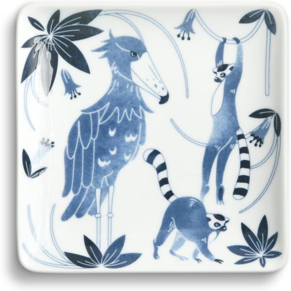 natural69 染付古波佐見 正角皿S ハシビロコウ