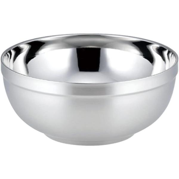 カクセー ステンレスどんぶり 1.6L 二重構造 結露しにくい 熱くなりにくい 韓国料理 冷麺 かき...