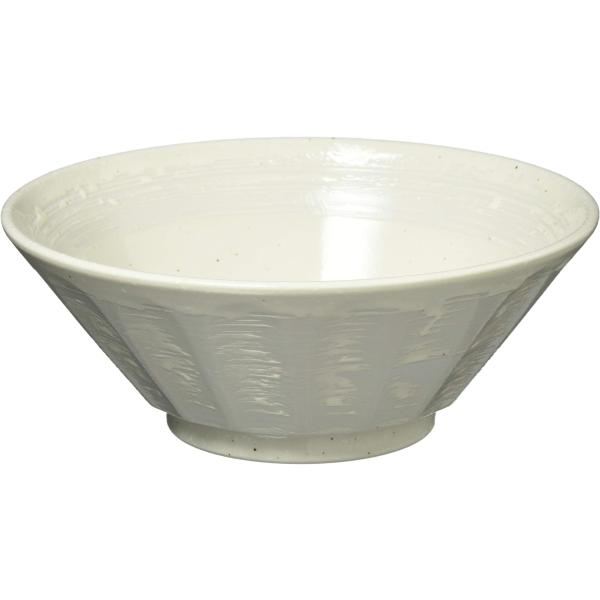 美濃焼 ボウル 鉢 ラーメン丼 約20cm 電子レンジ 食洗機対応 粉引刷毛目 ソギ型 132-13...