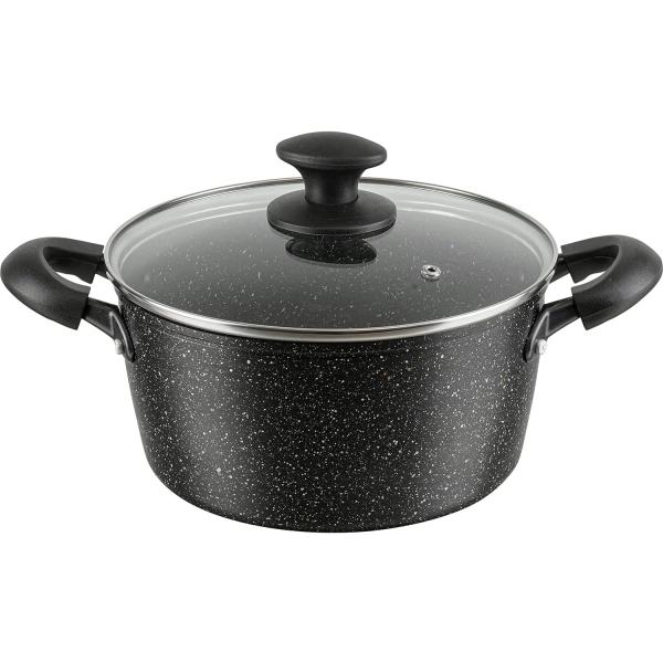 和平フレイズ 耐摩耗性アップ! マーブルコート 両手鍋 22cm くっつきにくい IH・ガス対応 ダ...