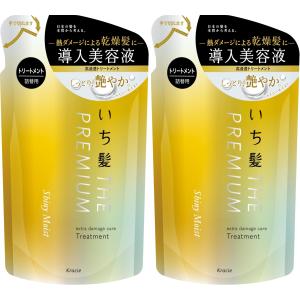 いち髪 THE PREMIUM シャイニーモイスト エクストラダメージケア 導入美容液 in トリートメント 詰め替え 340g | コンディショナー ヘアケア メンズ