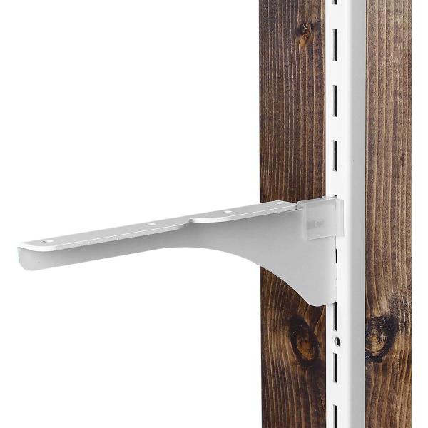 和気産業 1×4ピラシェル棚受 棚受け金具 白 1×4材 2枚用 左 ピラシェルシリーズ 棚板 壁面...