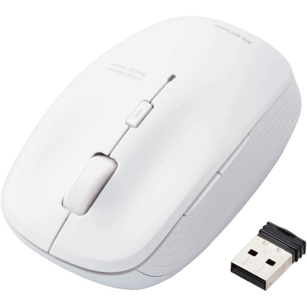 エレコム ワイヤレスマウス M-BL21DBSKWH 静音 抗菌 5ボタン 3段階ポインタ速度可変 ...