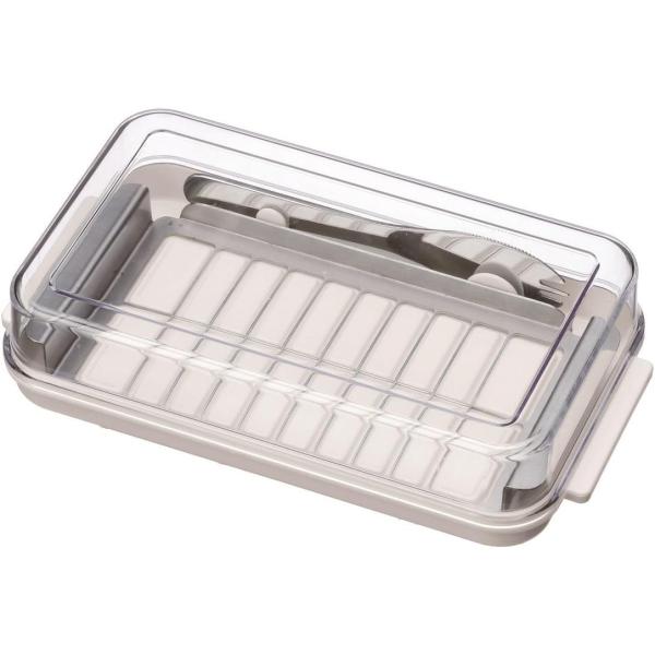 スケーター(Skater) ステンレスカッター式 バターケース バターナイフ付 日本製 BTG2DX...