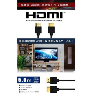 Hanwha HDMIケーブル 5m 細線 4...の詳細画像1