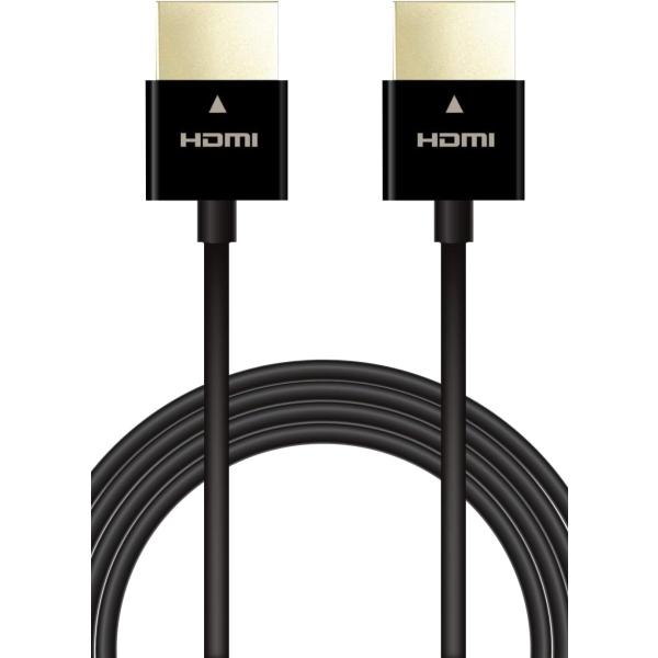 エレコム HDMI ケーブル 極細 ハイスピード[Ver1.4] 2m スーパースリム 4K・2K ...