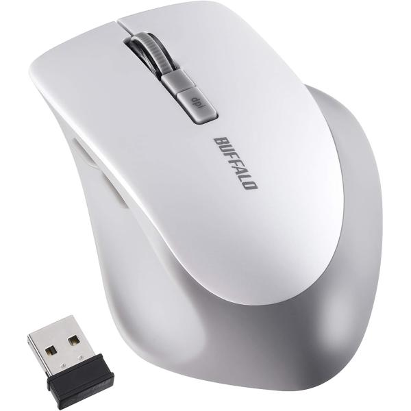 バッファロー マウス 無線 ワイヤレス 静音 5ボタン 【戻る/進むボタン搭載】dpi切替 Blue...