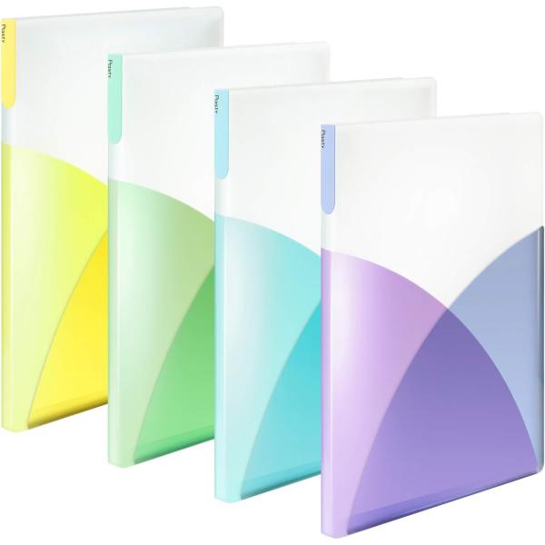 プラス クリアファイル A4 縦 40ポケット Pasty パスティ フルーツスカッシュ 4色組 単...