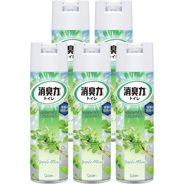 消臭力 [まとめ買い] トイレ用 スプレー アップルミント 365mL×5個 トイレの消臭力スプレー...