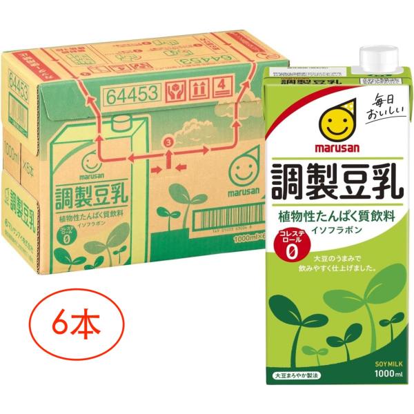 マルサン 調製豆乳 1L×6本 豆乳