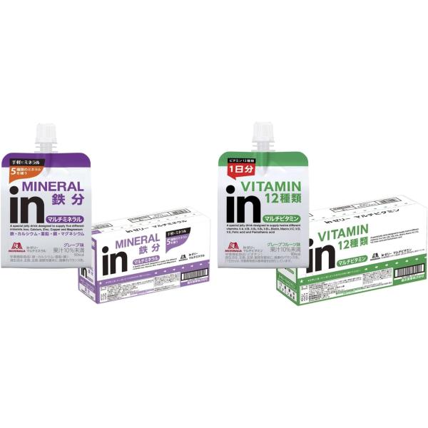 【セット買い】inゼリー マルチミネラル グレープ味 (180g×6個) 栄養補助ゼリー 10秒チャ...