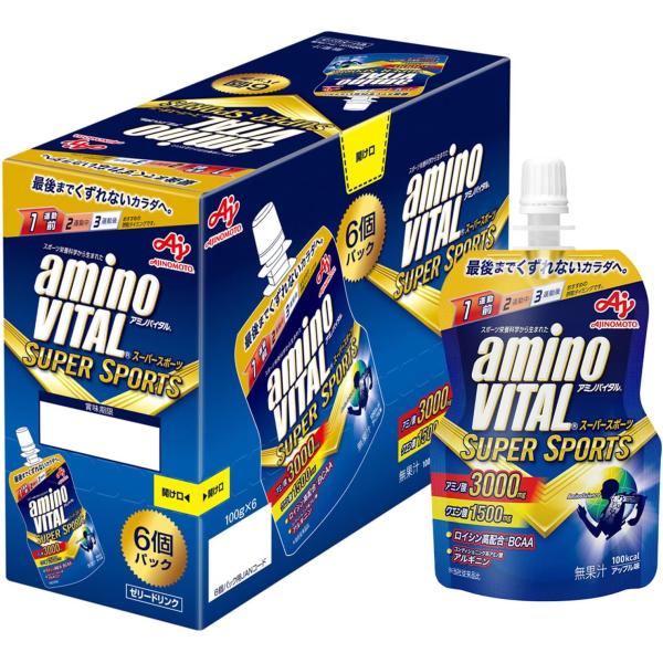 味の素 アミノバイタル ゼリードリンク SUPERSPORTS アップル味 100g×6個 アミノ酸...