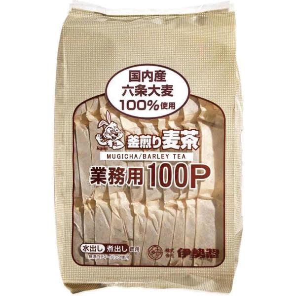 伊勢惣 釜煎り麦茶業務用 10グラム (x 100)