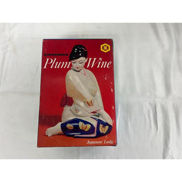 中古■Kikkoman Plum Wine Japanese Lady 海外販売品 梅酒 陶器空き瓶...