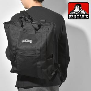 リュックサック メンズ レディース BEN DAVIS ベンデイビス トートリュク バックパック 19L 大容量 おしゃれ 黒 シンプル 2WAY BDW8309 A4 B4 出張 送料無料｜hauhau