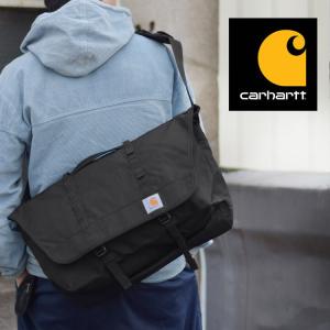 メッセンジャーバッグ carhartt カーハート メンズ レディース 撥水 大容量 A4 ショルダーバッグ 肩掛け 斜め掛け 鞄 おしゃれ かっこいい シンプル 送料無料｜hauhau