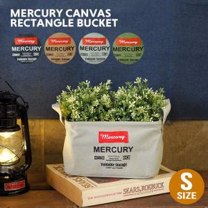 マーキュリー キャンバス バケツ Sサイズ MERCURY キーストーン keystone ランドリーバスケット レクタングルボックス 布 レトロ