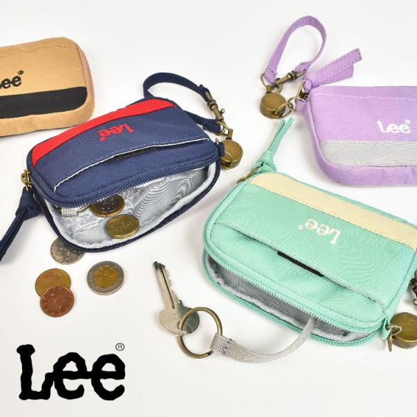 パスケース リール付き 小銭入れ Lee リー 女の子 定期入れ ブランド 通学 小学生 かわいい ...