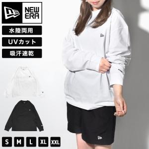 ラッシュガード ニューエラ NEWERA メンズ レディース 長袖 Tシャツ ロンT 薄手 おしゃれ 体型カバー uvカット 日焼け止め 吸汗速乾 ドライ