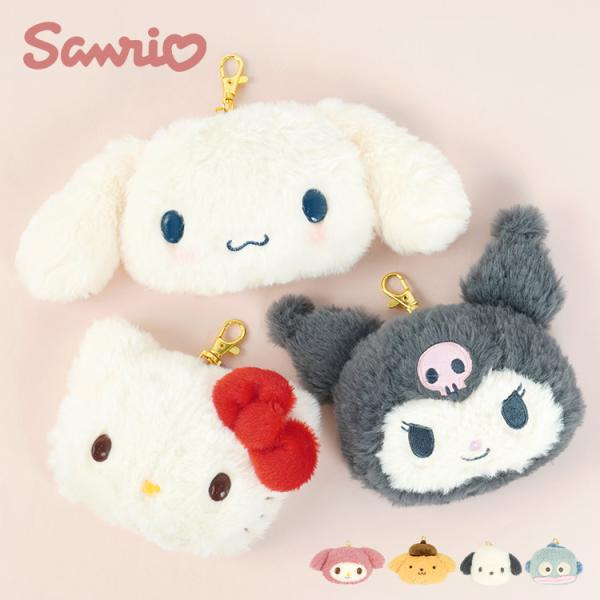 パスケース リール付き ぬいぐるみ サンリオ シナモロール ポムポムプリン クロミ キティ マイメロ...