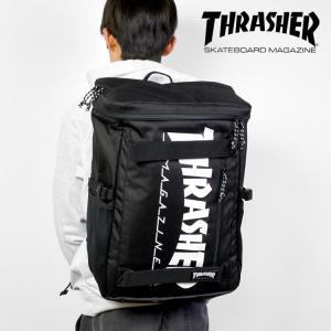 リュック スラッシャー リュックサック THRASHER ボックスリュック 大容量 撥水 メンズ レディース 通学 学生 通勤 30L A4 中学生 高校生 送料無料｜hauhau