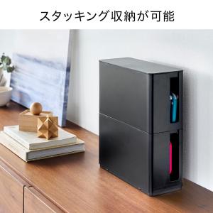 山崎実業 蓋付き重ねられるゲーム機器収納ケース...の詳細画像3