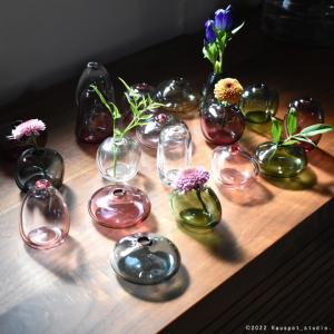 一輪挿し おしゃれ フラワーベース 花瓶 北欧 mini vase　Sサイズ 5デザイン 6色展開 Sghr スガハラ ガラス｜hauspot