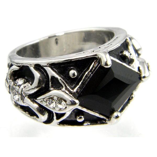 ストーンリング/ダイヤ型/メール便可