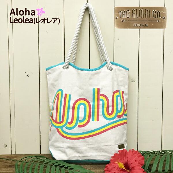 トートバッグ  タグアロハ Tag Aloha ハワイ  Gold Kalo Leaf Beach ...