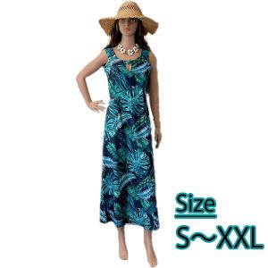 ミワ様⭐︎最終 美品 マウナロア ケープ＆フレアワンピース リーフ柄 L