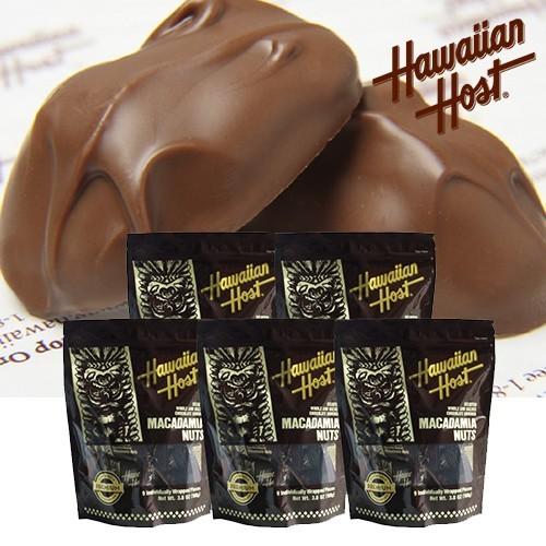 セット割引｜ハワイお土産 マカダミアナッツチョコレートTIKIバッグ9粒入5袋セット｜ハワイアンホー...