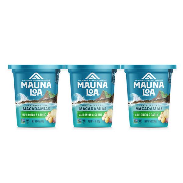 ハワイ お土産｜マウナロア ガーリックオニオン マカダミアナッツカップ3個セット|ハワイアンホースト