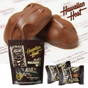 ハワイお土産 マカデミアナッツチョコレート1ピースTIKIバッグ9粒入り｜ハワイアンホースト公式店