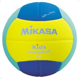 ミカサ MIKASA スマイルドッジボール 2号 イエロー×ブルー×ライトグリーン ジュニア キッズ ドッチボール 学校体育用品 クラブ レクリエーション レジャー 屋｜カジュアルアスリートヤフー店