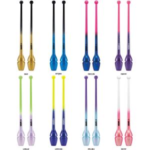 ササキ SASAKI グラデーションラバークラブ ショート 長さ40.5cm 新体操 ジョイントホール加工 クラブ F.I.G 国際体操連盟 認定品 棒 こん棒 M34JKGH