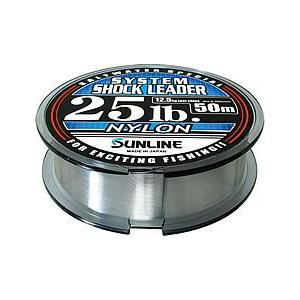 SUNLINE サンライン ソルトウォーターSP システムショック リーダー50m 25LB/#6号 [10個まで定形外送料120円]