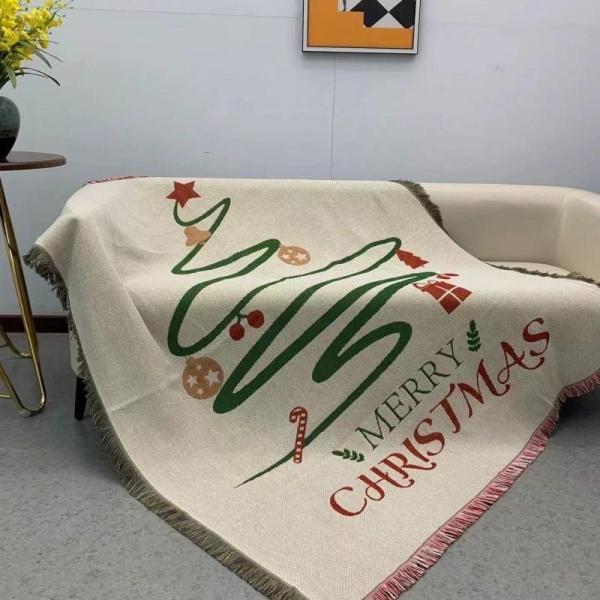 ラグマット タペストリー クリスマス ツリー ブランケット キャンプ 冬 130×160cm