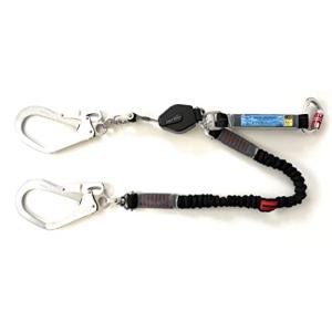 藤井電工 新規格 ハーネス用ツインランヤード コルトリトラ ノビロンランヤード 小型・軽量 THL-CRNV93SV-21KS-BK-2R23-BP ツヨロン 墜落制止用器具