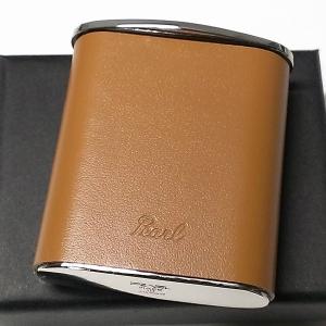 携帯灰皿 おしゃれ タスカ キャメル レザー 日本製 PEARL 牛本革 茶 国産 ブランド メンズ レディース プレゼント ギフト かわいい