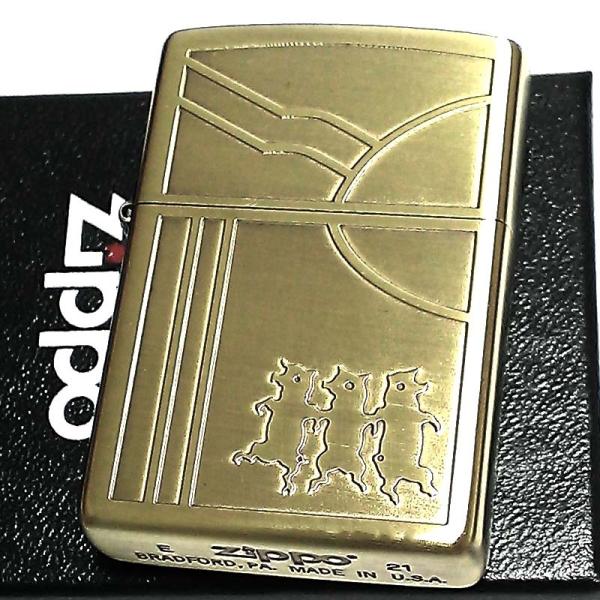 ジッポ ライター レトロモチーフ スリーピッグス ZIPPO ブラス 真鍮古美 ジッポー かっこいい...