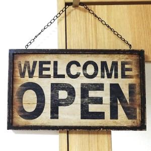 アンティーク木製の看板 アンティークsign スライド看板 OPEN看板｜木製看板のGLITZ-GLITZ