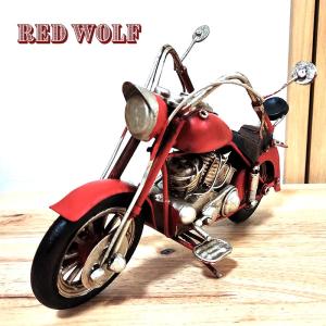 アメリカンバイク オブジェ オールド バイク レッド ビンテージ